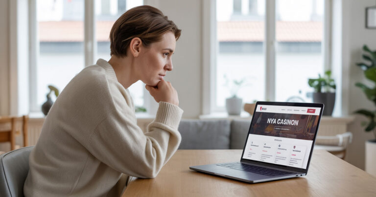 Person using laptop at home