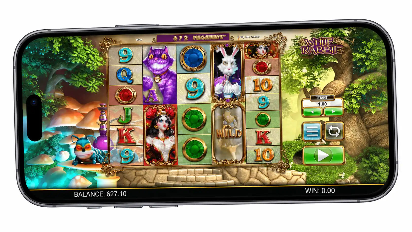 White Rabbit displayed in a landscape phone mockup