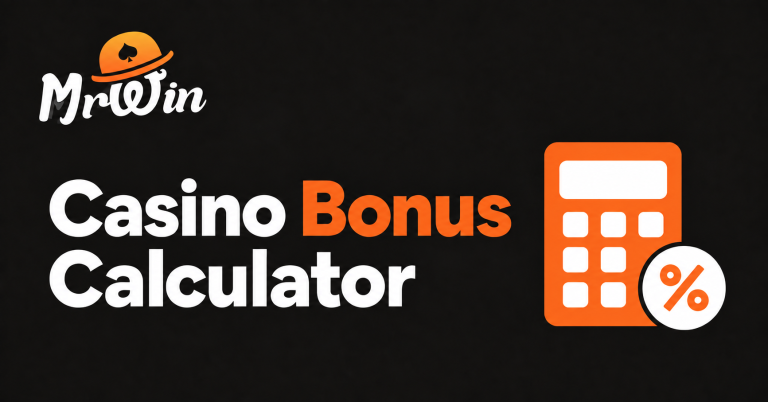 Mr Win Casino Bonus Calculator with a calculator and percentage symbol