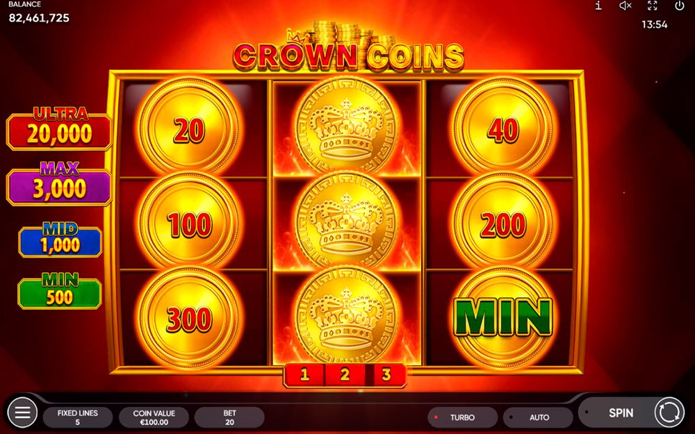 Royal Treasury bonus in Crown Coins with Royal Coins on the middle reel