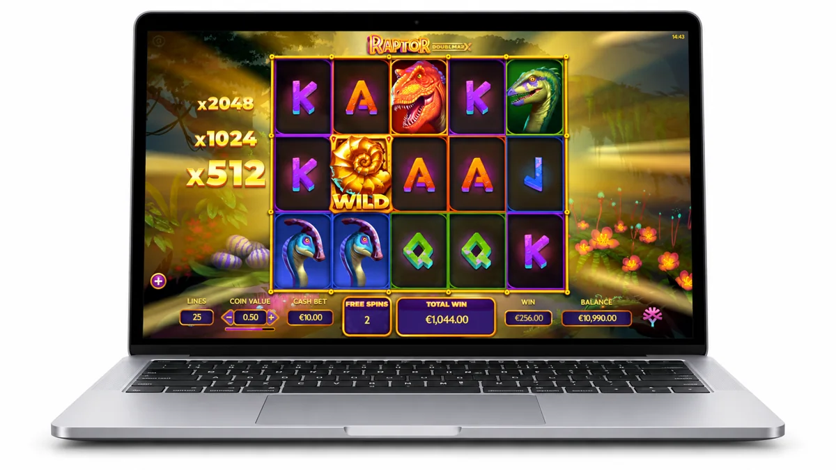 Raptor DoubleMax displayed on a MacBook Pro