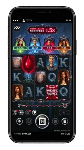 Immortal Romance II displayed in an iPhone mockup